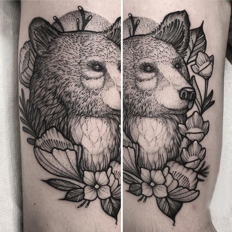 狐狸纹身 男生手臂上狐狸纹身图片
