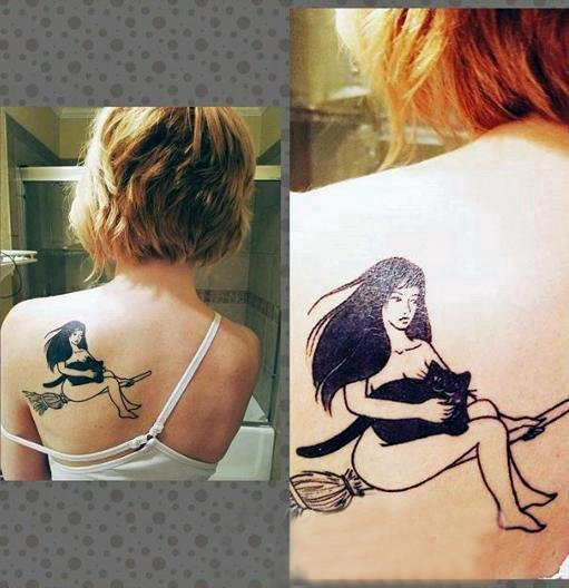 女生人物纹身图案 女生背部女生人物纹身图案