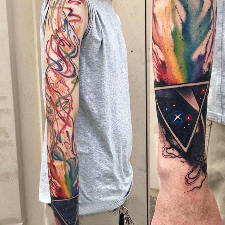 欧美抽象纹身 男生手臂上欧美抽象纹身图片