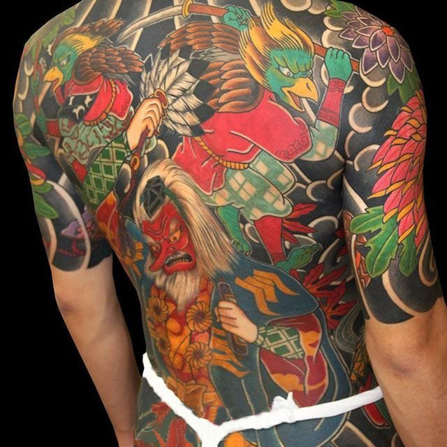 多款线条素描创意经典大面积日本传统图腾纹身图案