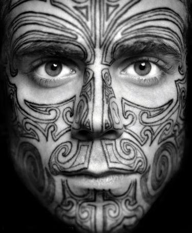 多款线条素描创意经典设计感十足的脸部纹身图案