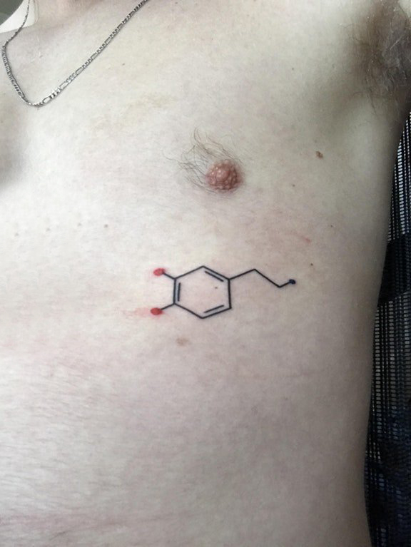 化学元素纹身 男生胸部化学元素纹身图片