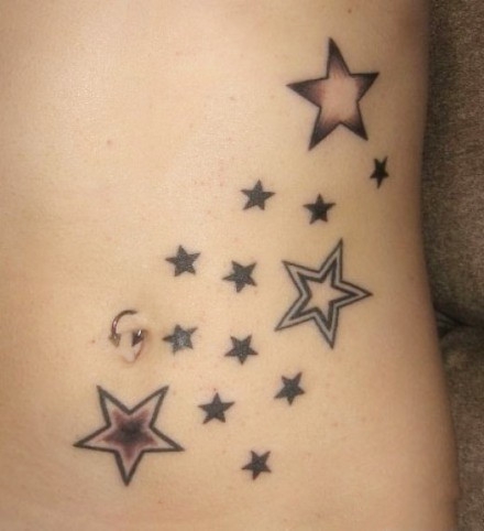流行个性星星纹身