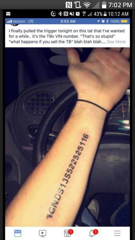 纹身数字字体 男生手臂上黑色的数字纹身图片