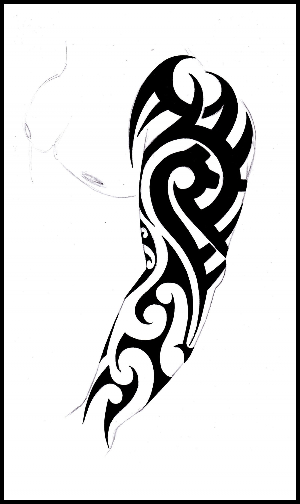 部落图腾纹身手稿 多款简单线条纹身黑色部落图腾纹身手稿
