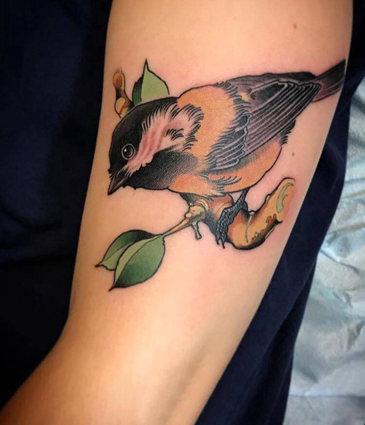 小鸟纹身图案 女生手臂上小鸟纹身图案