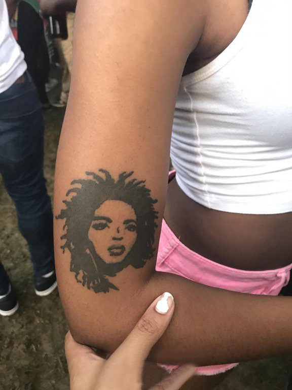 人物纹身图片 女生手臂上人物肖像纹身图片