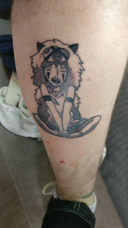 纹身卡通 男生小腿上卡通可爱纹身图片
