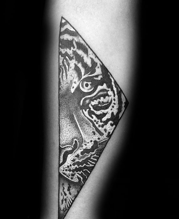 老虎图腾纹身 多款黑灰纹身点刺技巧老虎图腾纹身图案