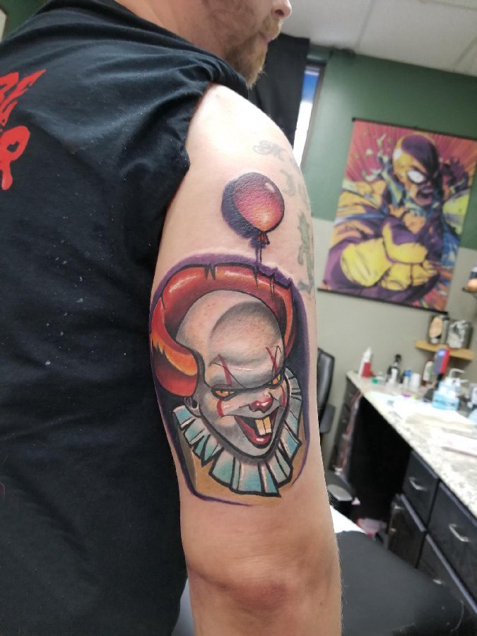 小丑纹身 男生手臂上小丑纹身图案