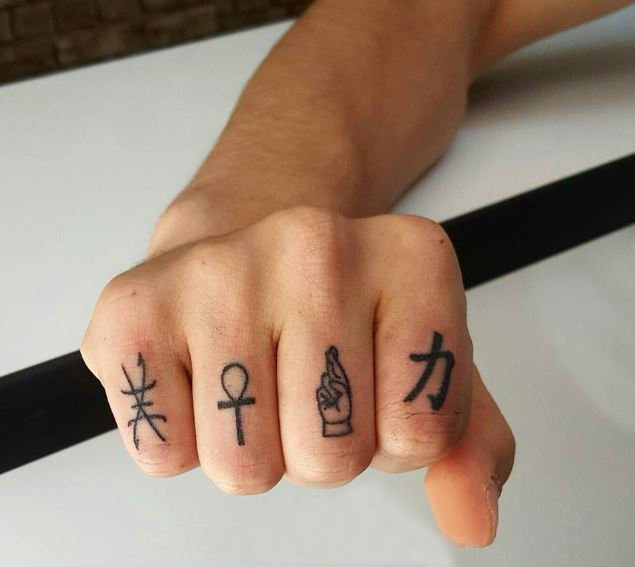 简单纹身小图案 多款极简线条纹身黑色小图案纹身图案