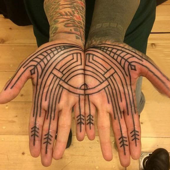 简单线条纹身 多款简单线条纹身几何经典纹身图案