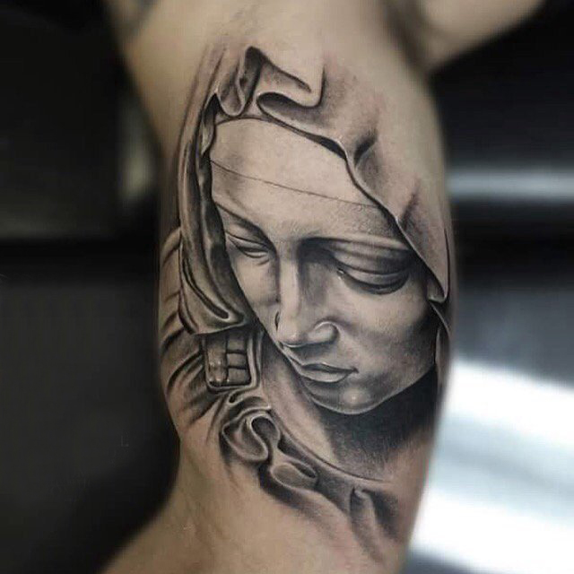 女性人物纹身图案 男生大臂纹身女性人物纹身图案