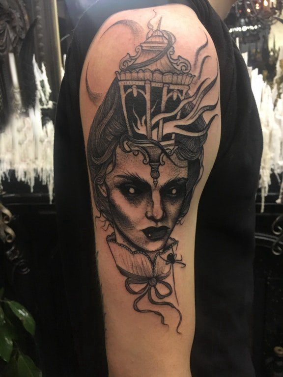 人物纹身图案 男生手臂上女性人物纹身图案