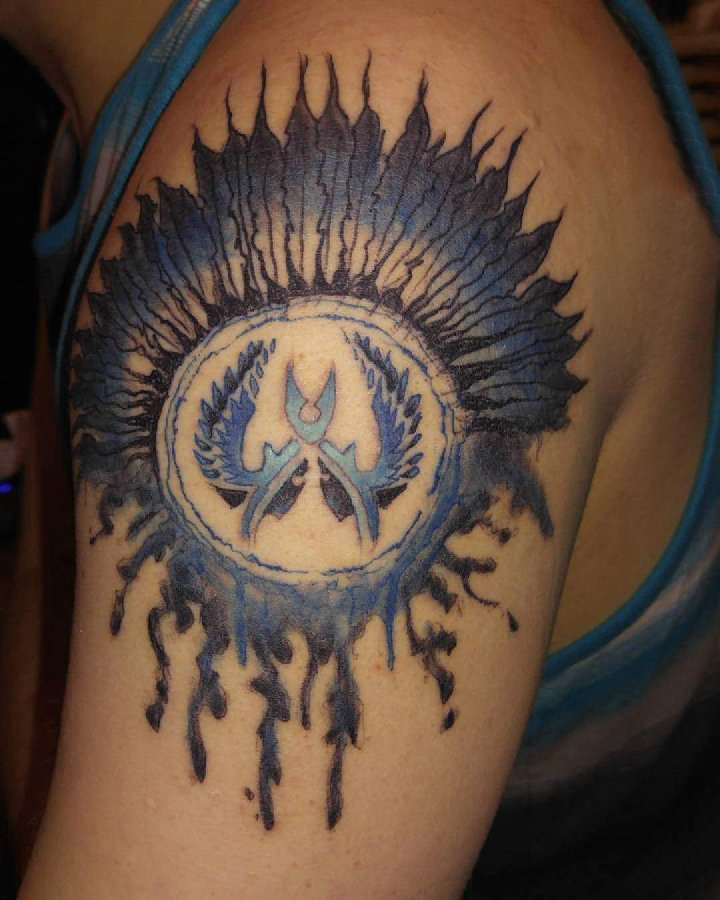 印第安风格纹身 男生手臂上印第安风格纹身图片