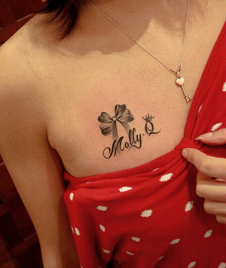 tattoo个性胸部纹身