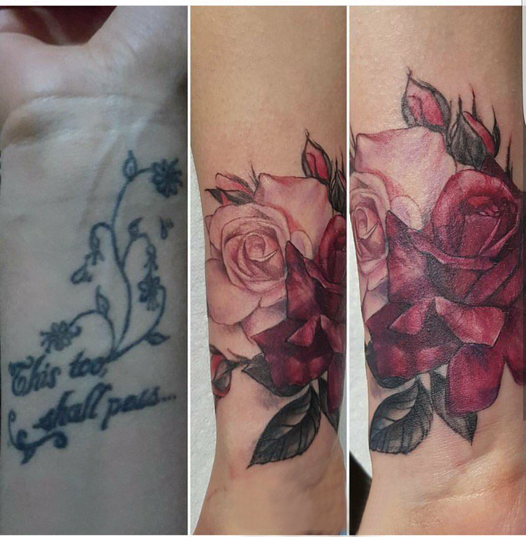 花朵纹身 男生手臂上花朵纹身图片