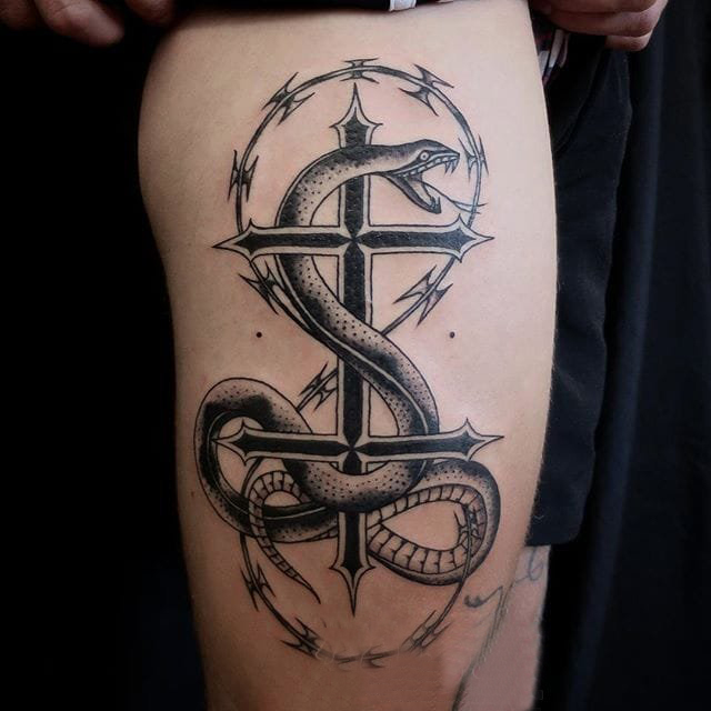 黑灰纹身 多款黑色纹身素描欧美抽象纹身图案