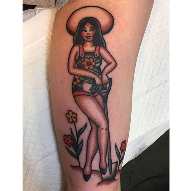 女生人物纹身图案 多款素描纹身彩色女生人物纹身图案