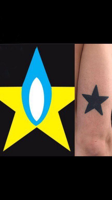 星星纹身图 女生手腕上星星纹身图片