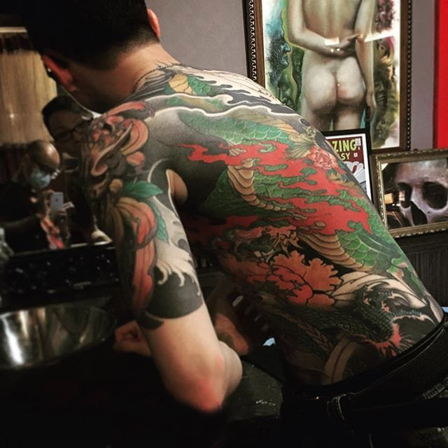 日本传统纹身图案 多款素描纹身彩色日本传统纹身图案