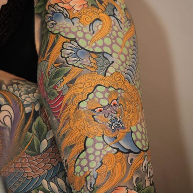 日本纹身 多款素描纹身彩色日本传统纹身图案
