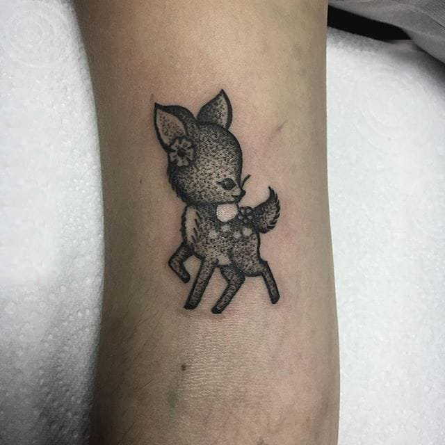 小动物纹身 多款黑灰纹身点刺技巧小动物纹身图案