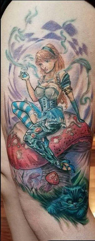 纹身美人鱼 男生手臂上美人鱼纹身图片