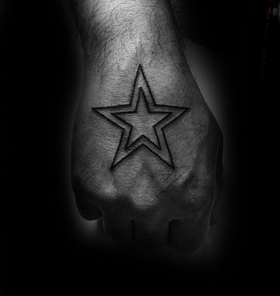 星星纹身图 多款极简线条纹身黑色星星纹身图案