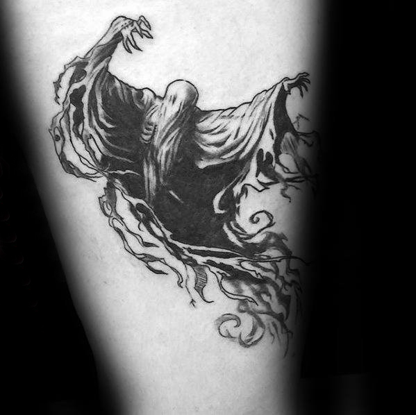 幽灵纹身图案 多款点刺纹身黑色幽灵纹身图案