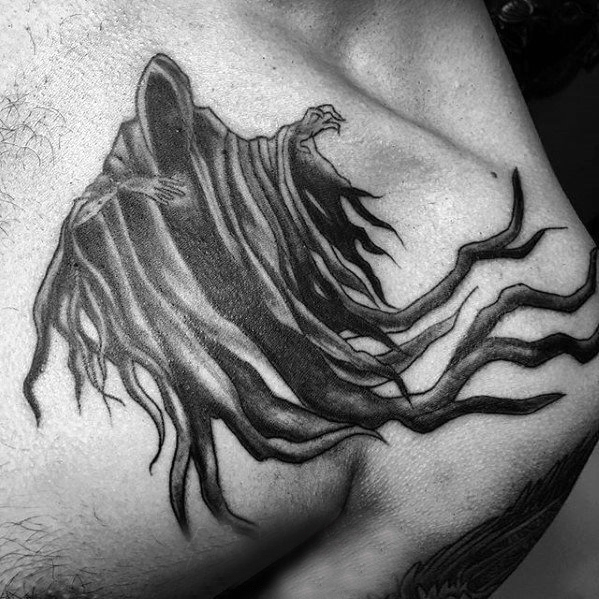 幽灵纹身图案 多款点刺纹身黑色幽灵纹身图案