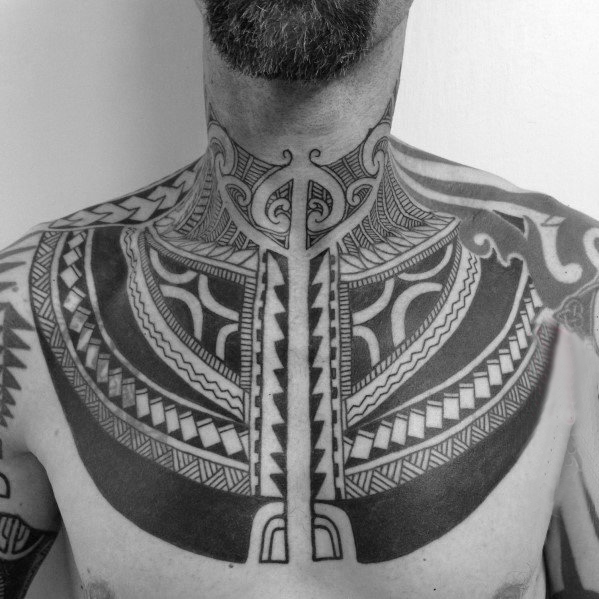 部落图腾纹身  几何与线条结合的男生部落图腾纹身