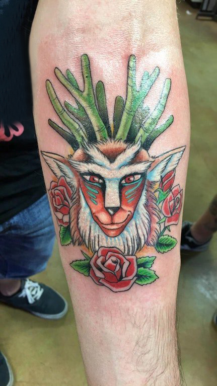 百乐动物纹身  男生手臂上彩绘的百乐动物纹身图片