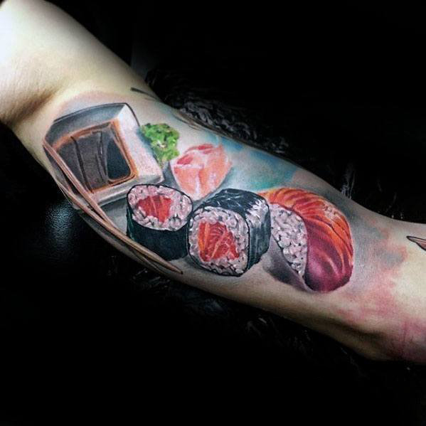 食物纹身  令人食欲大增的寿司纹身图案