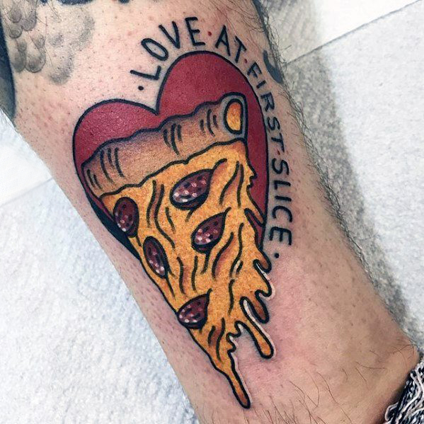 披萨纹身图案  十分美味可口的披萨纹身图案