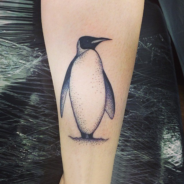 企鹅纹身图  十分可爱的企鹅纹身图案
