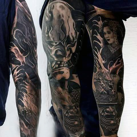 武士纹身  多款个性的日本武士纹身图案