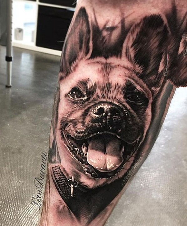 乖巧可爱的宠物狗纹身图案