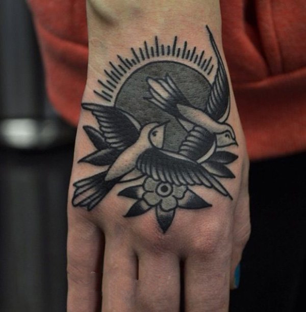 手背纹身  创意而又别样的手掌手指手背纹身图案