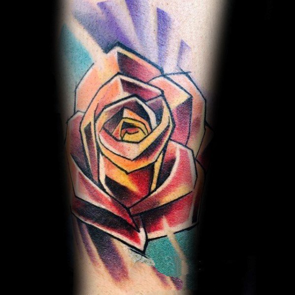 玫瑰花纹身图案  光彩耀人的玫瑰花纹身图案