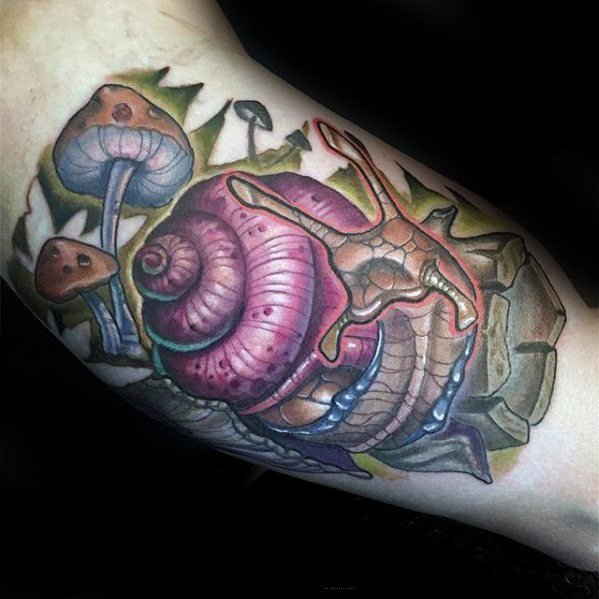 蜗牛纹身图案   趣味十足的蜗牛纹身图案