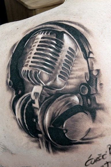 音乐纹身图案 悦耳动听的乐器纹身图案
