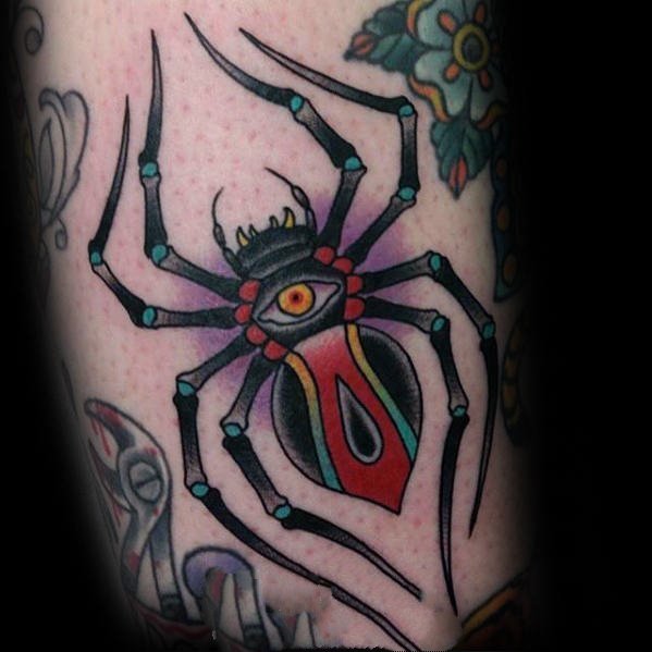 蜘蛛纹身   时尚而又个性的蜘蛛纹身图案