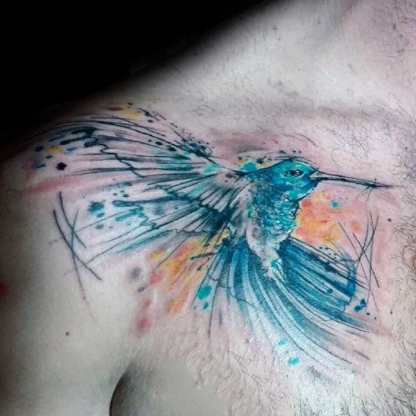 纹身鸟   栩栩如生的蜂鸟纹身图案