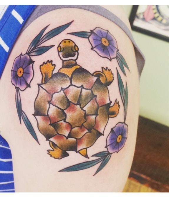 乌龟纹身图案  多款设计别致的乌龟纹身图案
