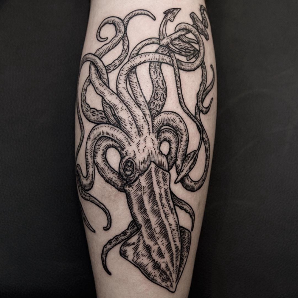 章鱼纹身图案   多款趣味的章鱼纹身图案