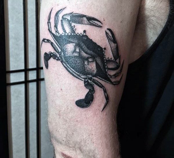 螃蟹纹身图案   炫酷的螃蟹纹身图案