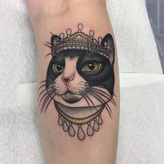 小猫咪纹身   多款时尚而又可爱的小猫咪纹身图案