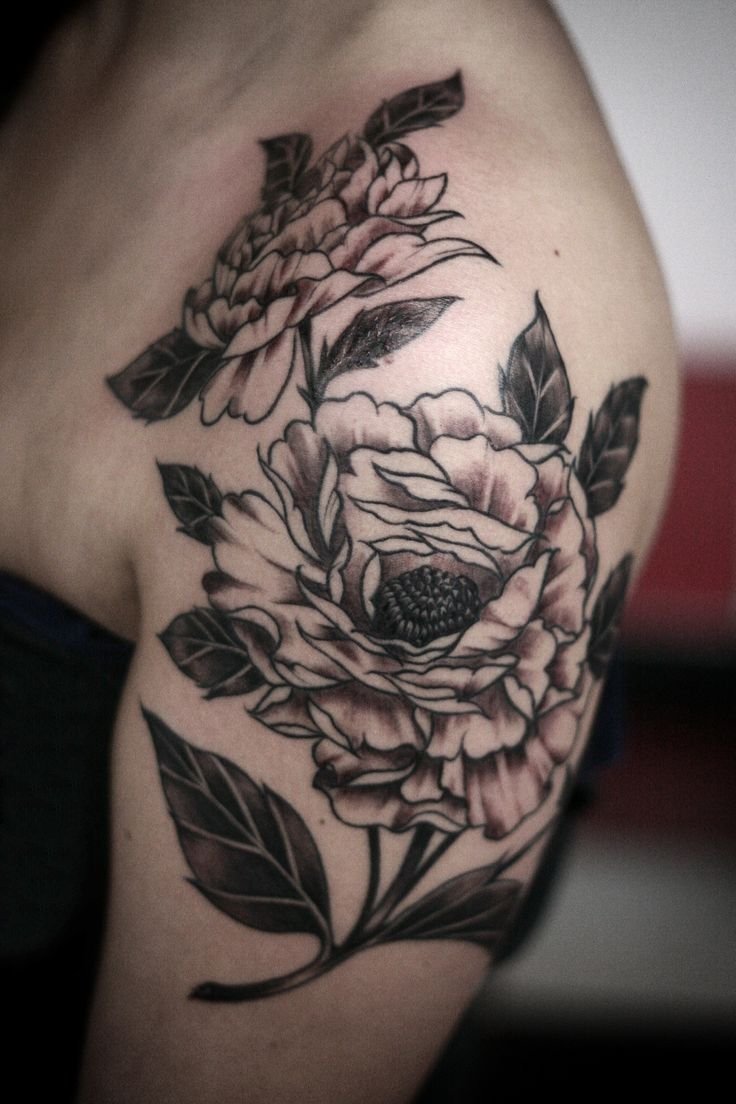 纹身图案花朵  唯美靓丽的花朵纹身图案