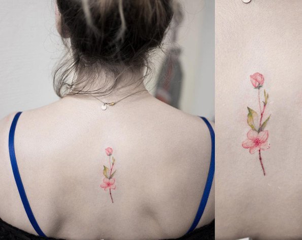 迷你小纹身  清新秀丽的植物纹身图案